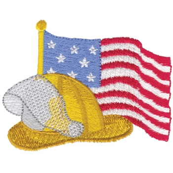 Patriotic Firefighter Machine Embroidery Design