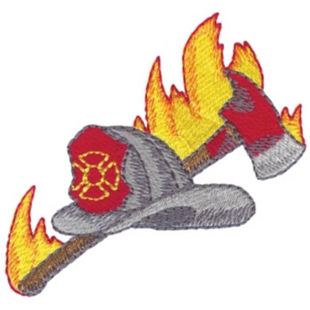 Picture of Firefighter Logo Machine Embroidery Design