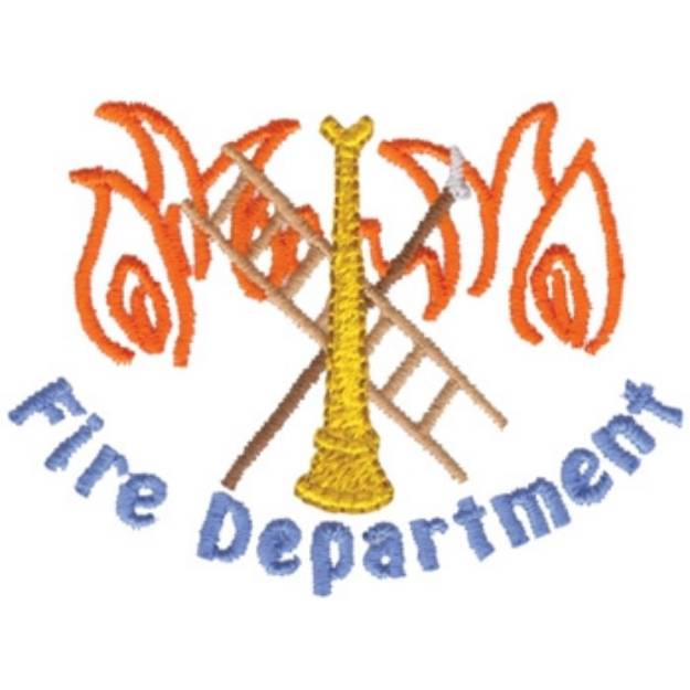 Picture of Fire Department Logo Machine Embroidery Design