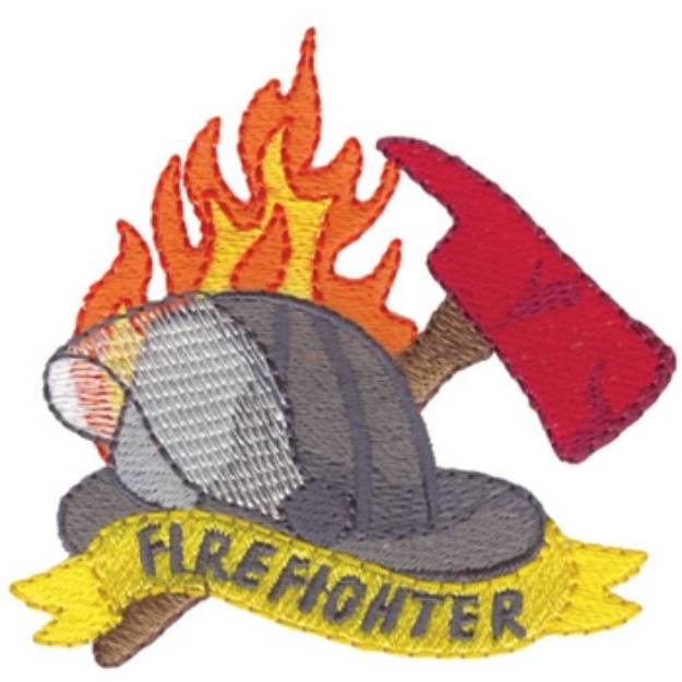 Picture of Fire Fighter Machine Embroidery Design