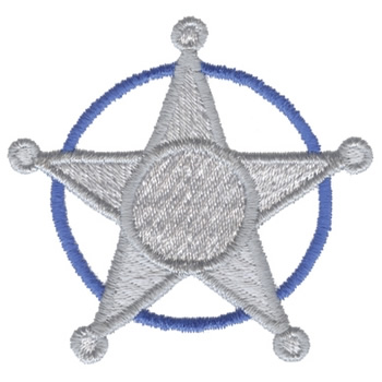 Sheriff Badge Machine Embroidery Design