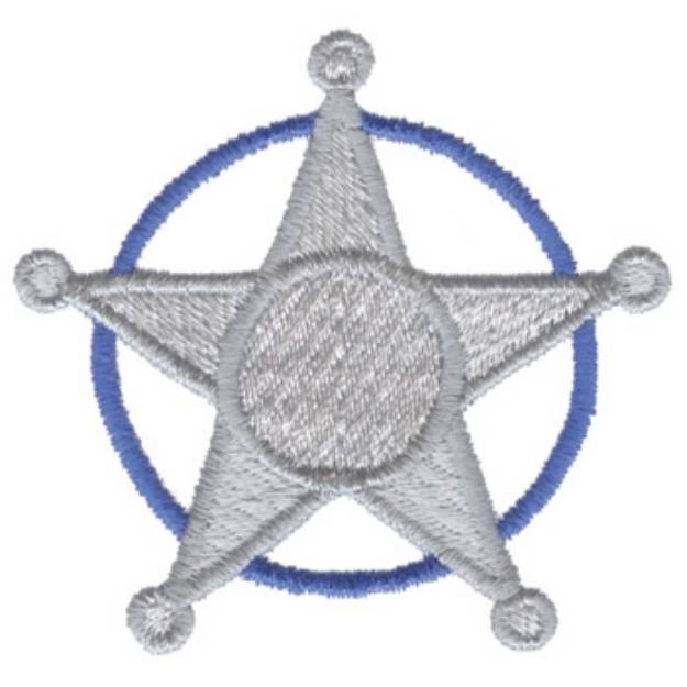 Picture of Sheriff Badge Machine Embroidery Design
