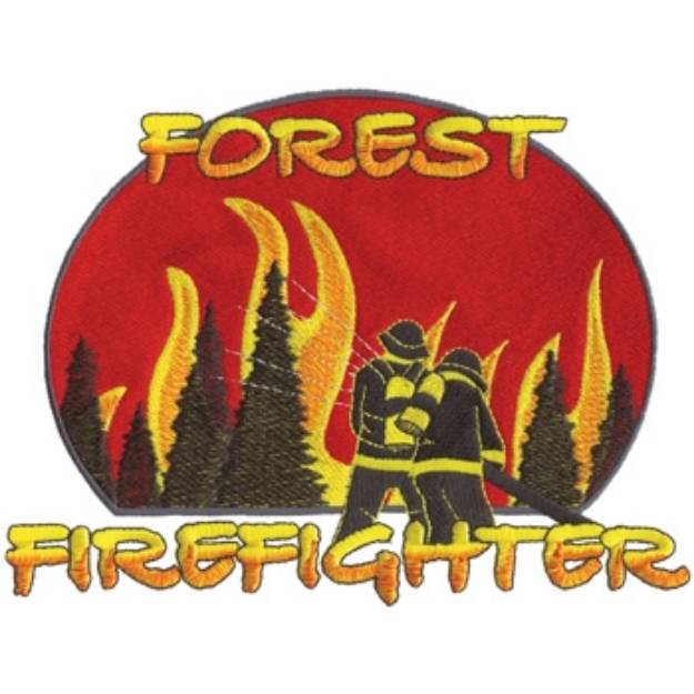 Picture of Forest Firefighter Machine Embroidery Design