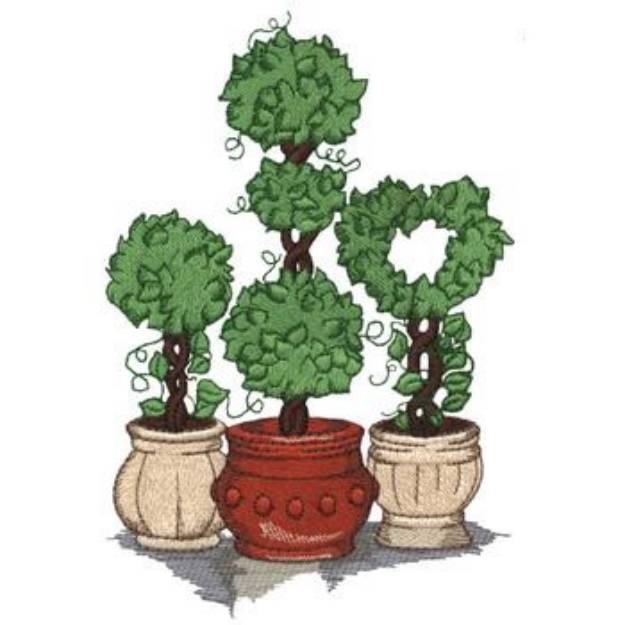 Picture of Topiaries Machine Embroidery Design