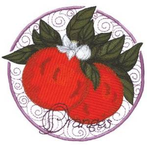 Picture of Oranges Machine Embroidery Design