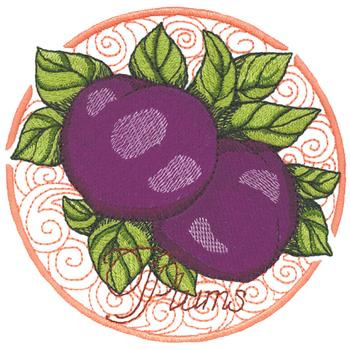 Plums Machine Embroidery Design
