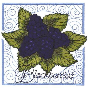 Blackberries Machine Embroidery Design