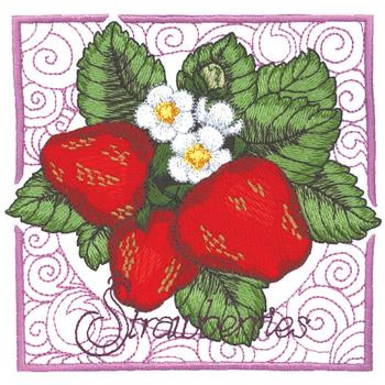 Strawberries Machine Embroidery Design
