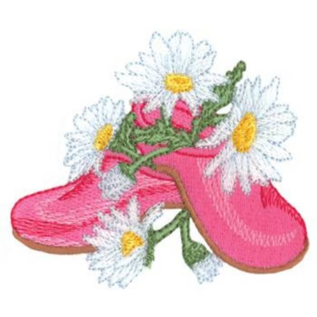 Picture of Garden Clogs Machine Embroidery Design