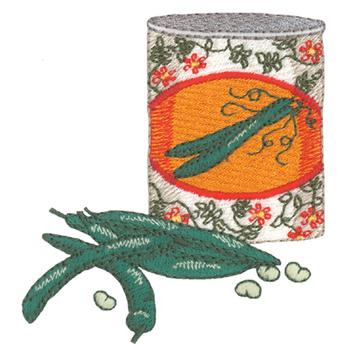 Green Beans Machine Embroidery Design