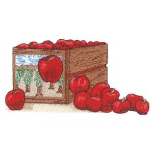 Picture of Apple Crate Machine Embroidery Design
