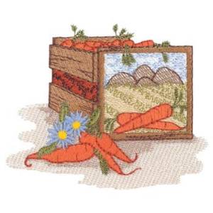 Picture of Carrot Crate Machine Embroidery Design