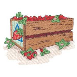 Picture of Strawberry Crate Machine Embroidery Design