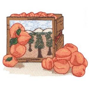 Picture of Peach Crate Machine Embroidery Design