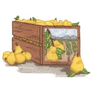 Picture of Pear Crate Machine Embroidery Design