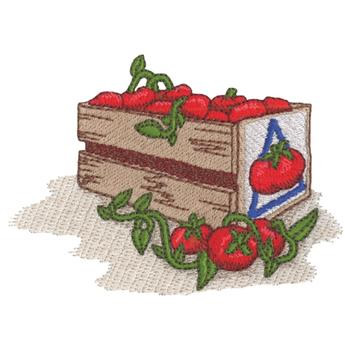 Tomato Crate Machine Embroidery Design