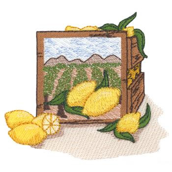 Lemon Crate Machine Embroidery Design