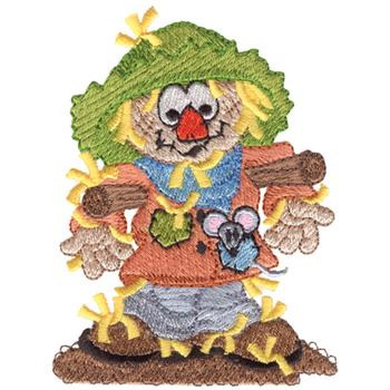 Scarecrow On Post Machine Embroidery Design