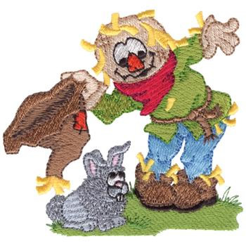 Scarecrow Tipping Hat Machine Embroidery Design