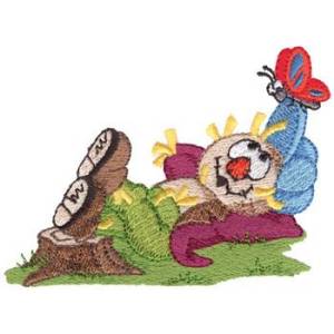 Picture of Scarecrow W/ Butterfly Machine Embroidery Design