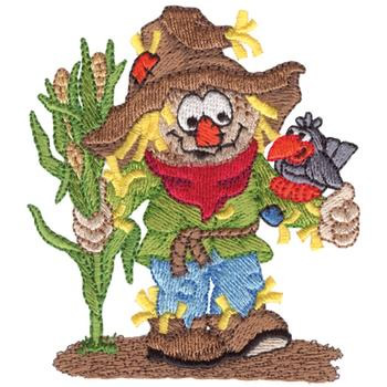 Scarecrow In Corn Machine Embroidery Design