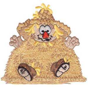 Picture of Scarecrow In Haystack Machine Embroidery Design