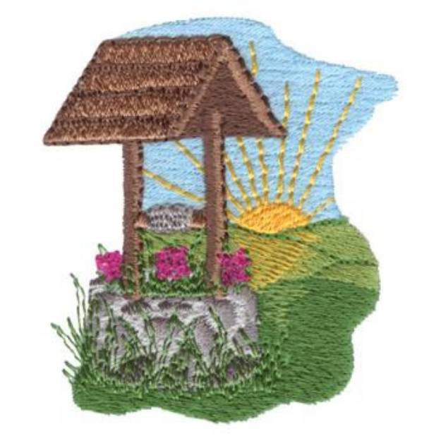Picture of Wishing Well Machine Embroidery Design