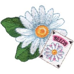 Picture of Daisy W/ Seeds Machine Embroidery Design