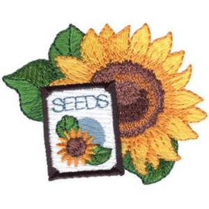 Picture of Sunflower & Seeds Machine Embroidery Design