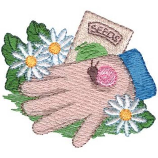 Picture of Garden Glove Machine Embroidery Design