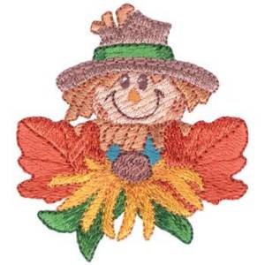 Picture of Scarecrow & Flower Machine Embroidery Design