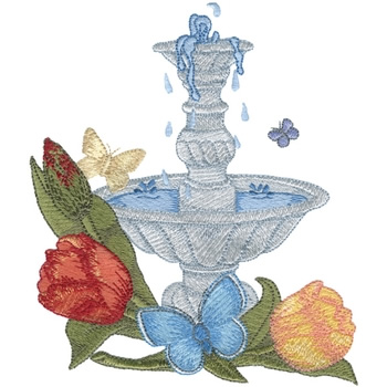 Fountain Machine Embroidery Design