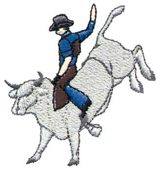 Bull Rider Machine Embroidery Design