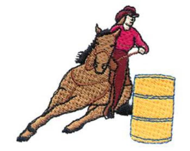Picture of Barrel Racer Machine Embroidery Design