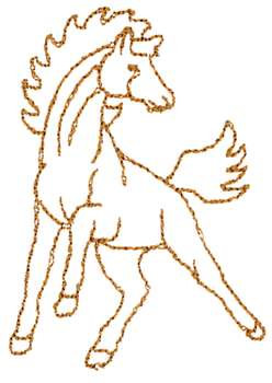 Horse Outline Machine Embroidery Design