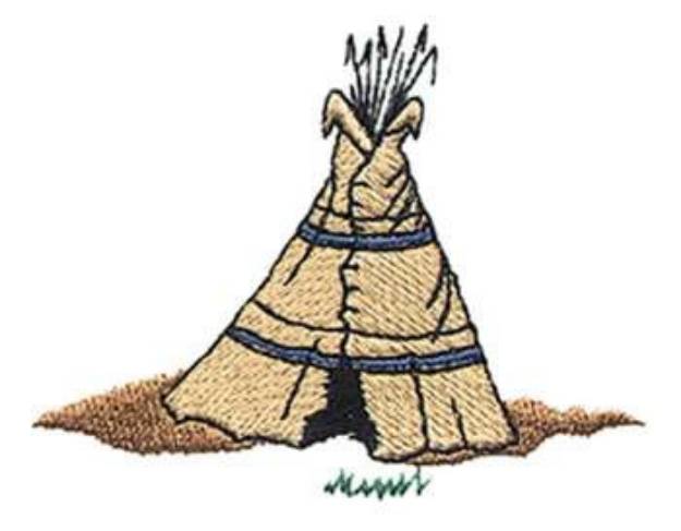 Picture of Tepee Machine Embroidery Design