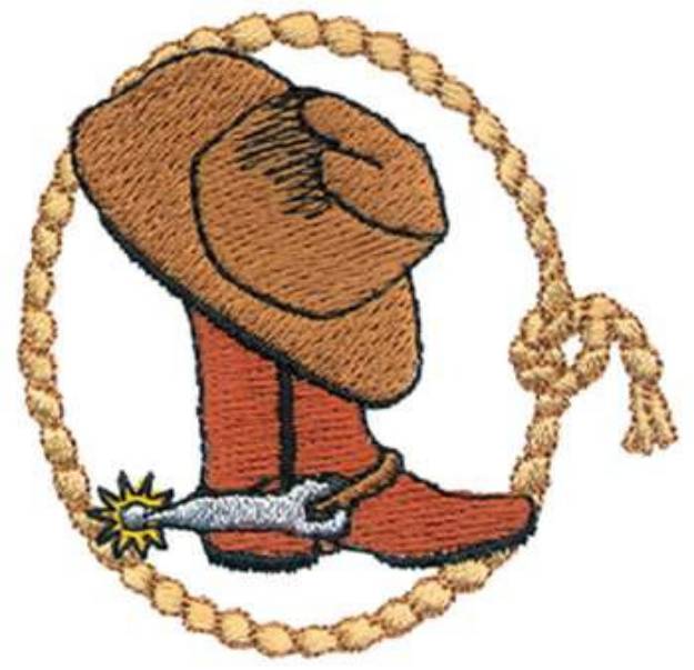 Picture of Hat, Boot, Rope Machine Embroidery Design