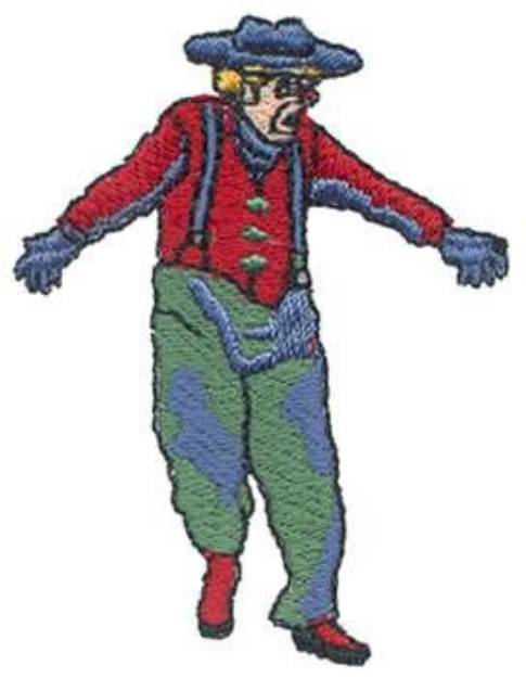 Picture of Rodeo Clown Machine Embroidery Design
