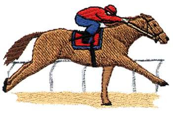 Racehorse Machine Embroidery Design