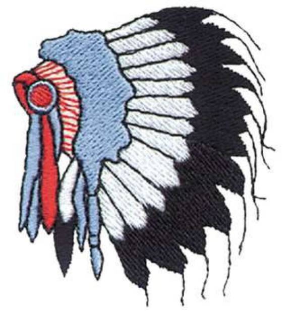 Picture of Indian Headdress Machine Embroidery Design