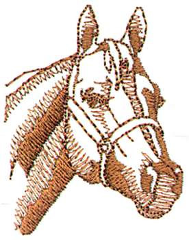 Quarter Horse Outline Machine Embroidery Design