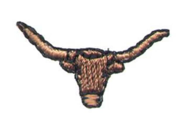 Picture of 1" Steer Head Machine Embroidery Design