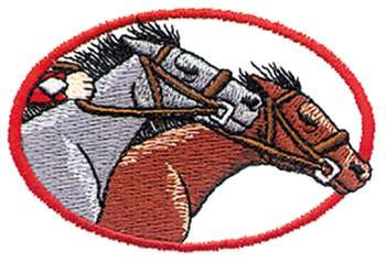 Racehorse Logo Machine Embroidery Design