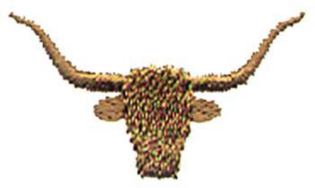 Picture of 1.5" Longhorn Head Machine Embroidery Design