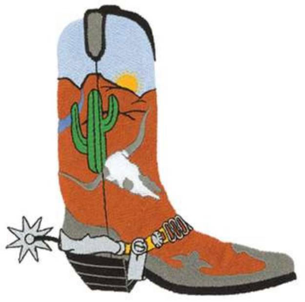 Picture of Fancy Boot Machine Embroidery Design