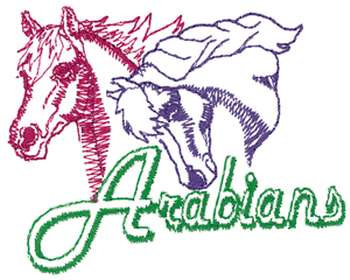 Arabian Logo Outline Machine Embroidery Design