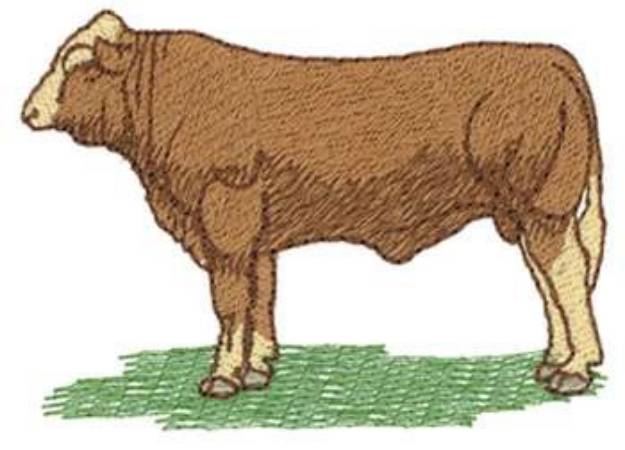 Picture of Gelbvieh Cow Machine Embroidery Design