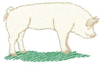 Yorkshire Pig Machine Embroidery Design