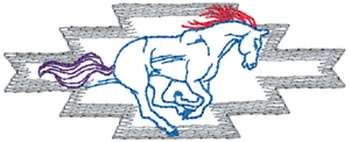 Sm. Horse Running Machine Embroidery Design