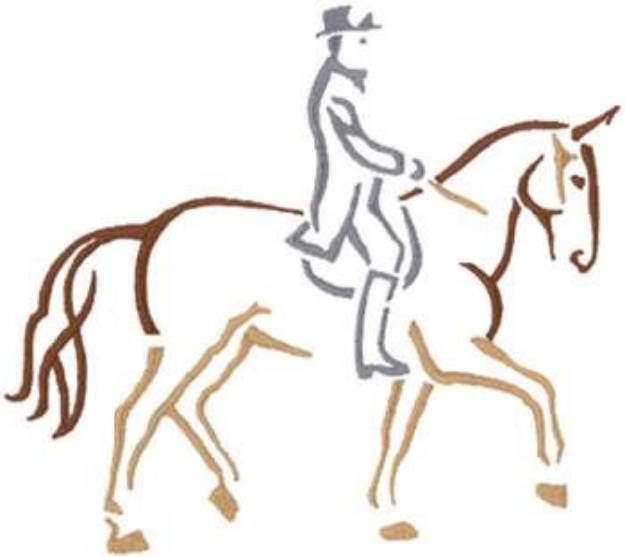 Picture of Dressage Outline Machine Embroidery Design